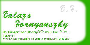 balazs hornyanszky business card